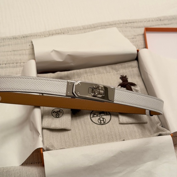 Hermes White Kelly Belt New - Picture 12 of 13